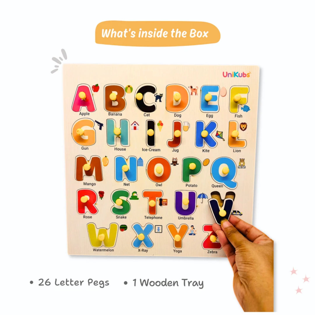 🔤3-in-1 Wooden Puzzle Combo: Capital Letters, Small Letters & Numbers