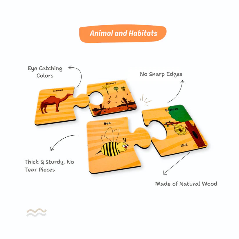 Alphabet & Animal Homes 2-Piece Puzzle Combo