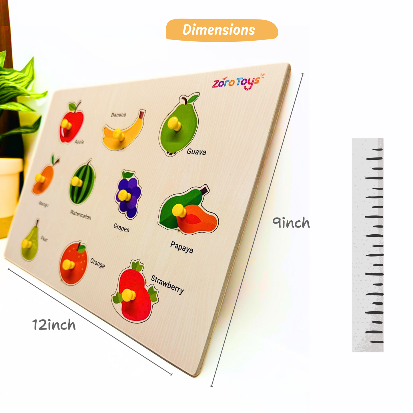 fruits puzzle tray kit