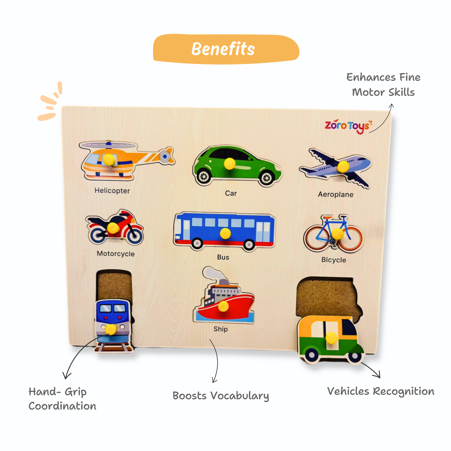 vehicles puzzle for kids