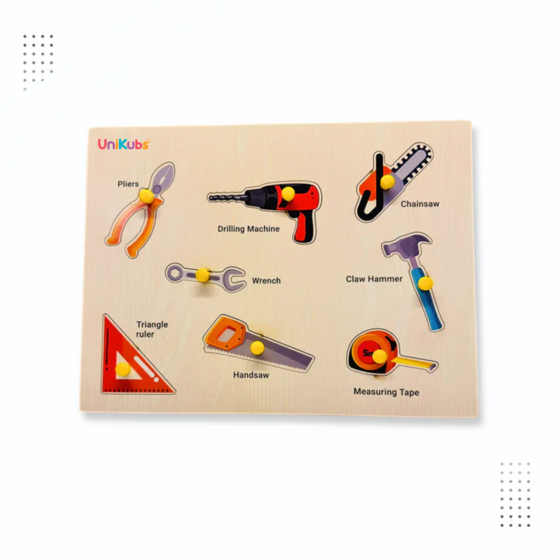 Wooden Tools Puzzle Tray