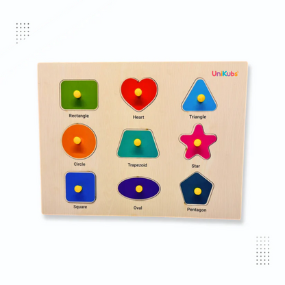 Wooden Shapes Puzzle Tray