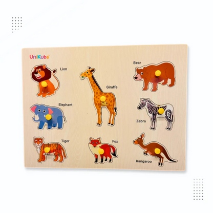 Wooden Animals Puzzle Tray