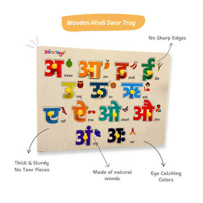 puzzle tray for hindi swar