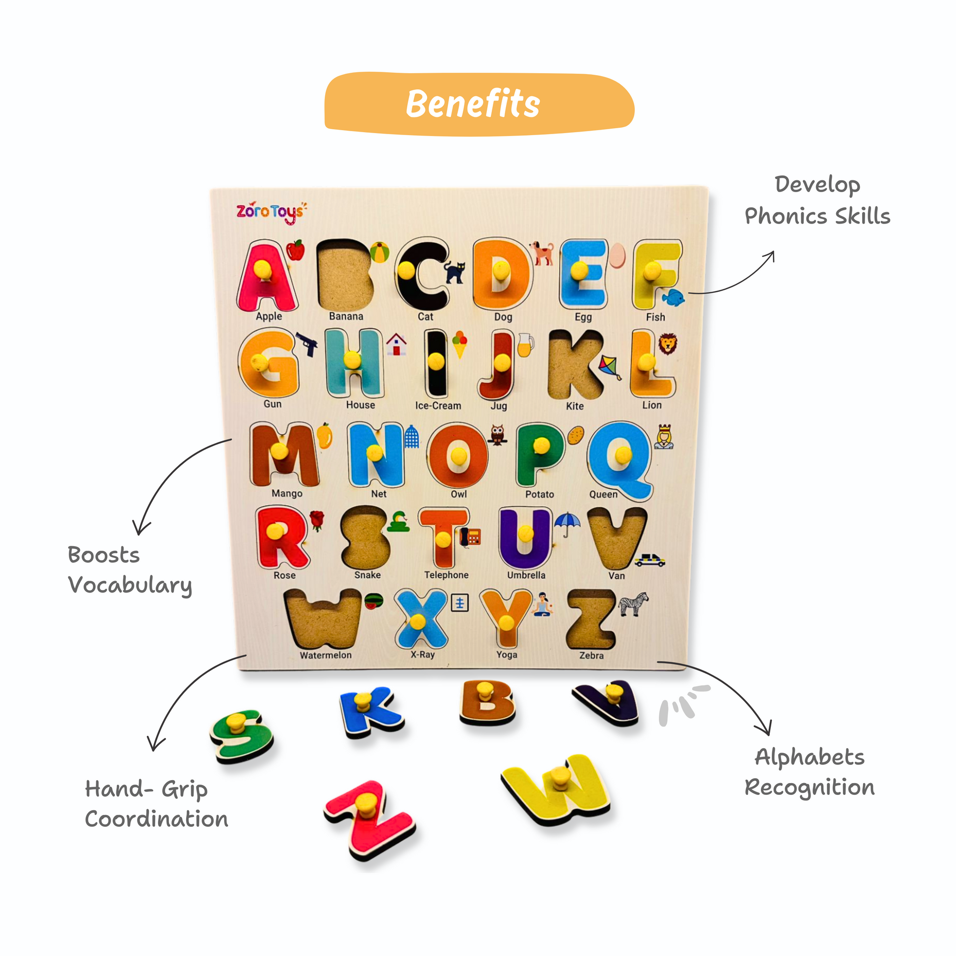 Kids letters tray for kids