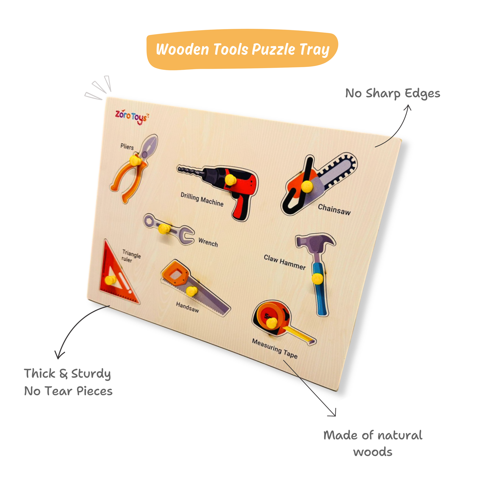 Puzzle wooden tray