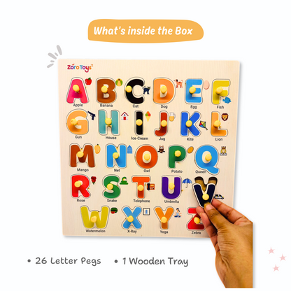 letters wooden tray for kids