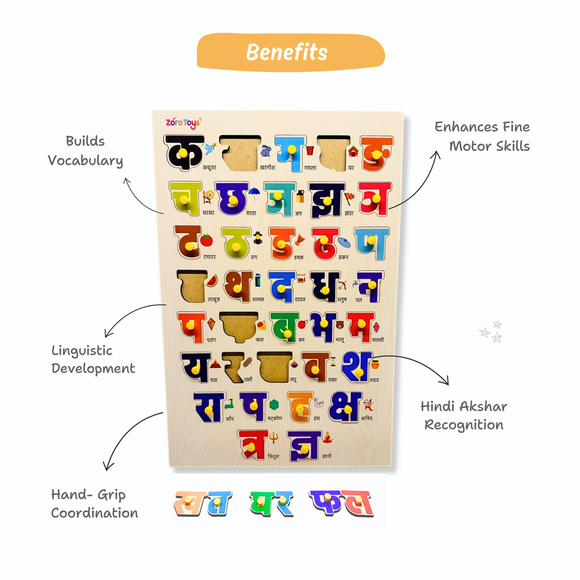 hindi Vyanjan puzzle tray