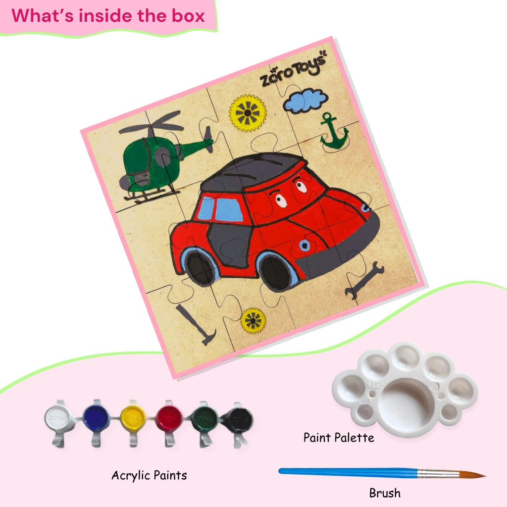 wooden Vehicle puzzle